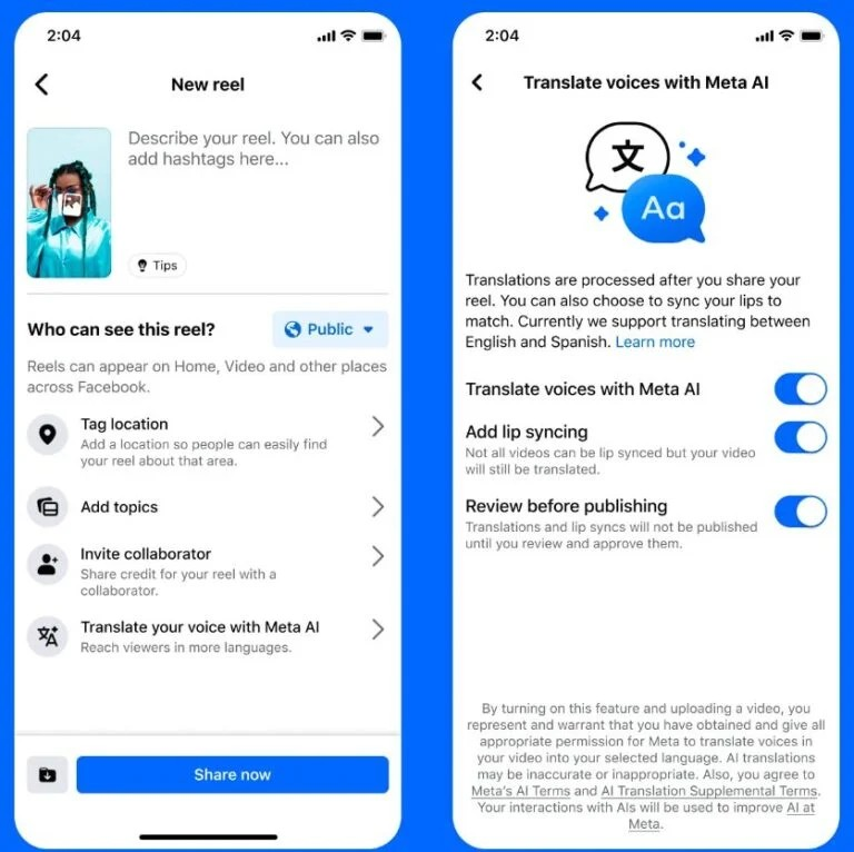Fitur AI Dubbing Instagram